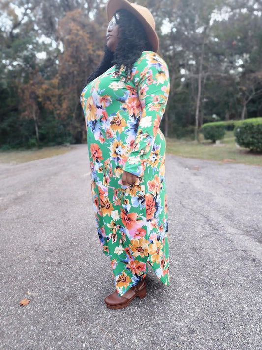 Green Floral Dress
